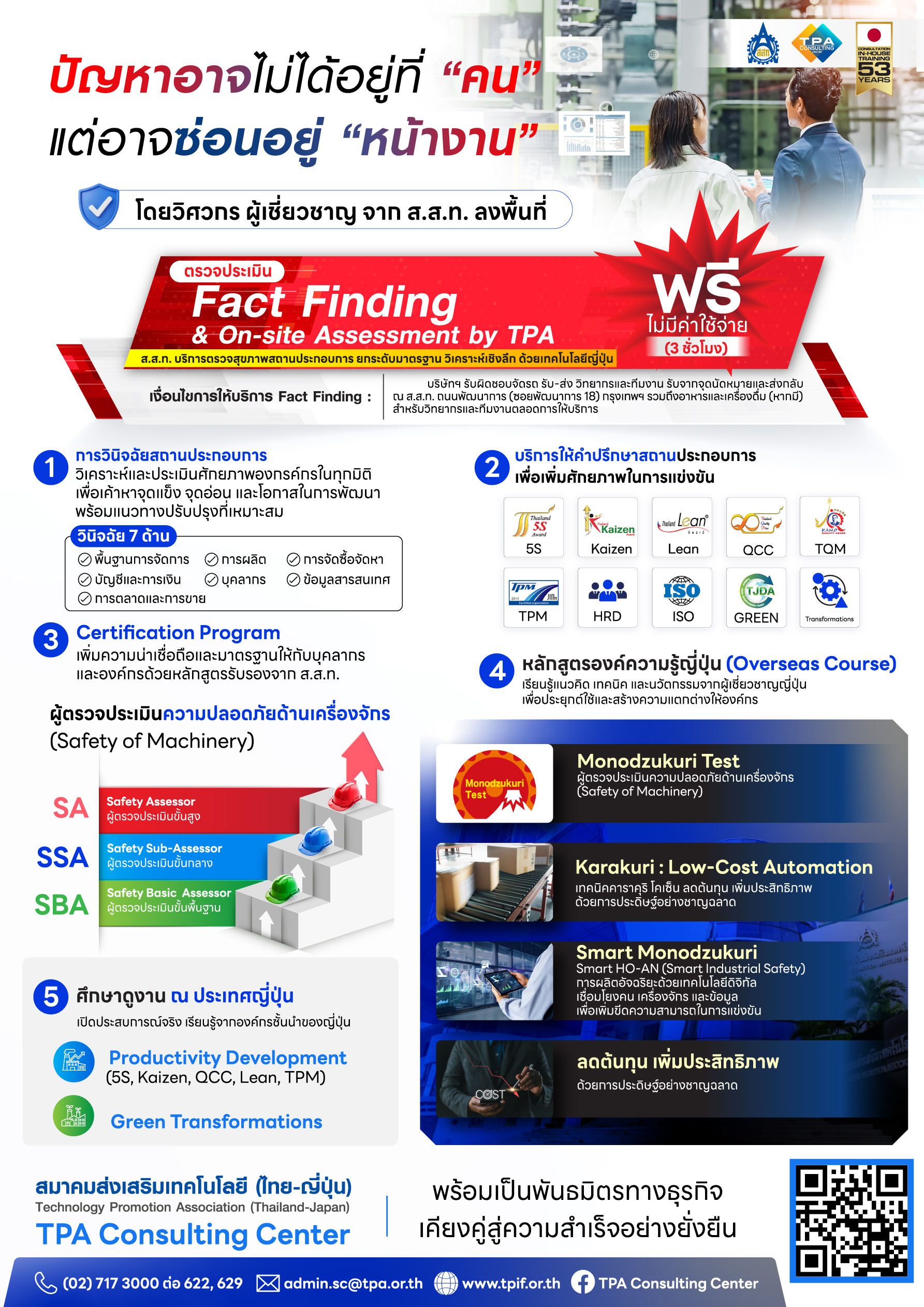 TPA Consulting Center บริการที่ปรึกษาองค์กร Fact Finding และพัฒนาศักยภาพธุรกิจ | ส.ส.ท.